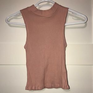 Dusty pink tight tank top